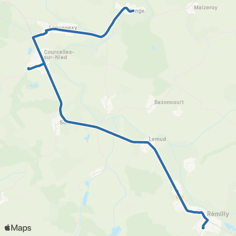 Fluo 57 Courcelles-sur-Nied / Sorbey / Remilly map