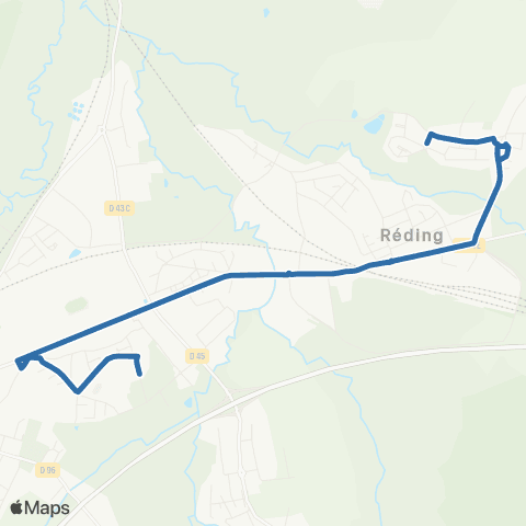 Fluo 57 Reding / Sarrebourg map