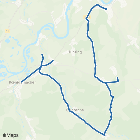 Fluo 57 Oudrenne / Sierck-les-Bains map