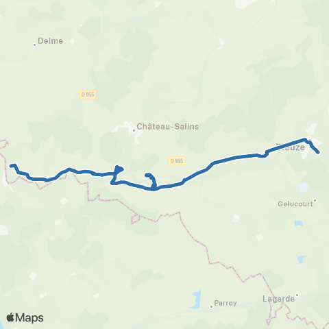 Fluo 57 Bioncourt / Dieuze map