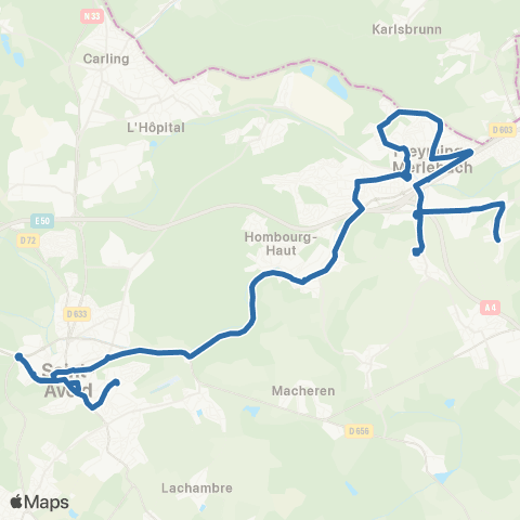 Fluo 57 Bening-les-St-Avold / St-Avold map