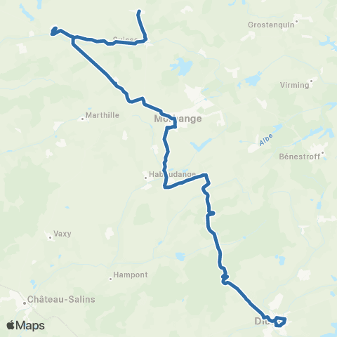 Fluo 57 Eincheville / Dieuze map