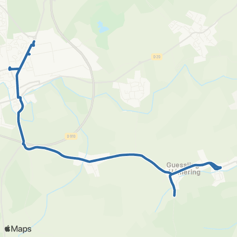 Fluo 57 Guessling-Hemering / Faulquemont map