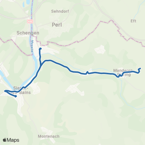 Fluo 57 Manderen-Ritzing / Sierck-les-Bains map