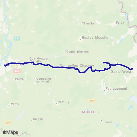 Fluo 57 St-Avold / Fouligny / Metz map