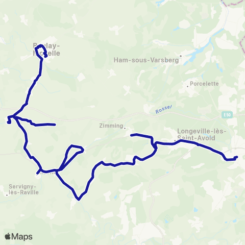 Fluo 57 Boulay-Moselle / Fouligny / St-Avold map