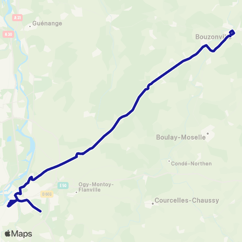 Fluo 57 Bouzonville / Metz map