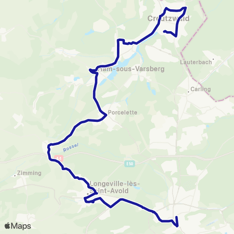 Fluo 57 Creutzwald / St-Avold map