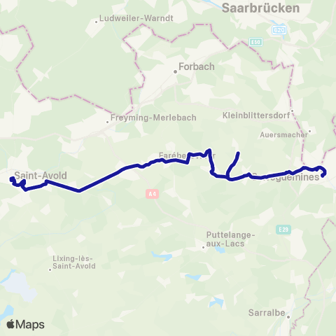 Fluo 57 St-Avold / Sarreguemines map