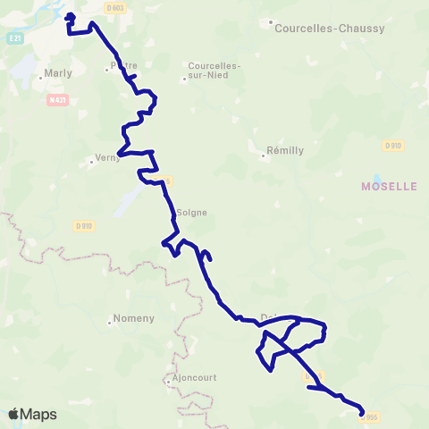 Fluo 57 Château-Salins / Metz map