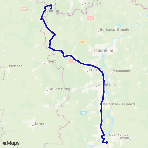 Fluo 57 Audun-le-Tiche / Metz map