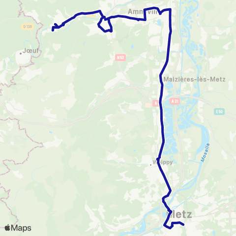 Fluo 57 Moyeuvre-Grande / Metz map