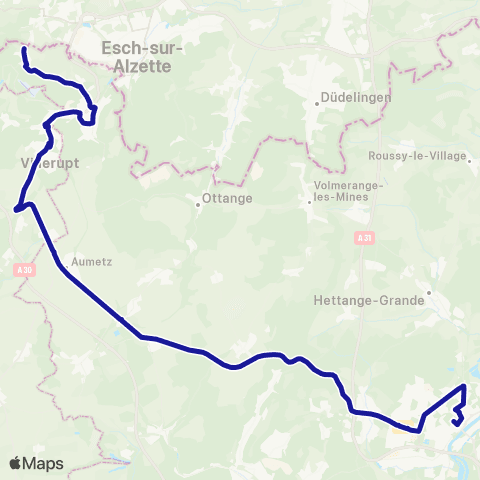 Fluo 57 Esch-sur-Alzette / Thionville map