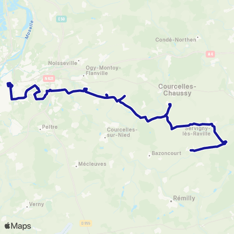 Fluo 57 Villers-Stoncourt / Metz map