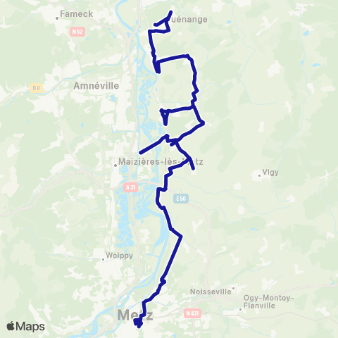 Fluo 57 Guenange / Metz map