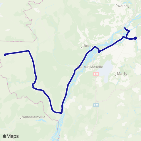 Fluo 57 Rezonville-Vionville / Metz map