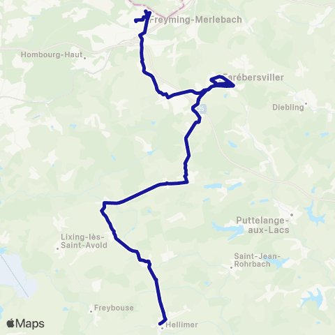 Fluo 57 Hellimer / Freyming-Merlebach map