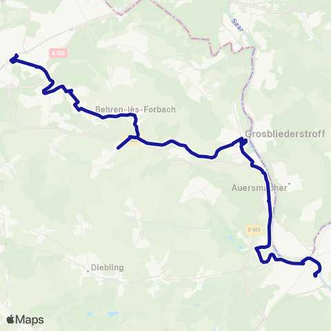 Fluo 57 Forbach / Sarreguemines map