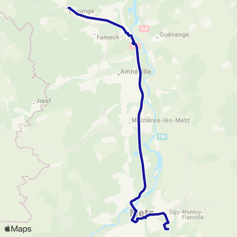 Fluo 57 Hayange / Metz map