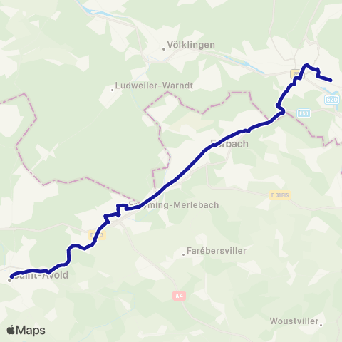 Fluo 57 Saarbrücken / St-Avold map