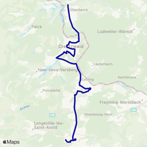 Fluo 57 Bisten / St-Avold map