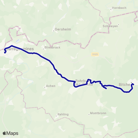 Fluo 57 Bitche / Sarreguemines map