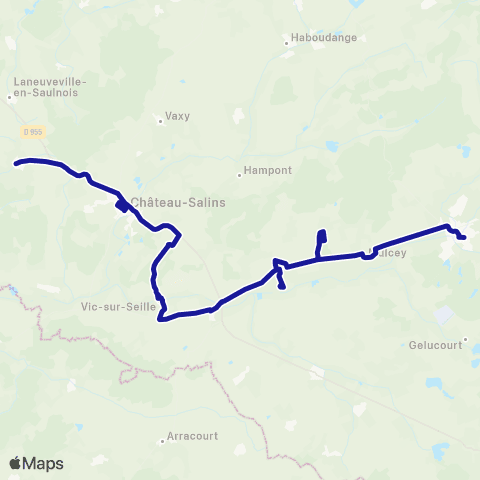 Fluo 57 Dieuze / Château-Salins map
