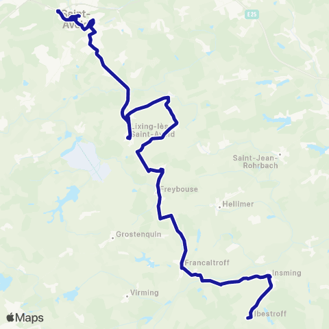 Fluo 57 Insming / St-Avold map