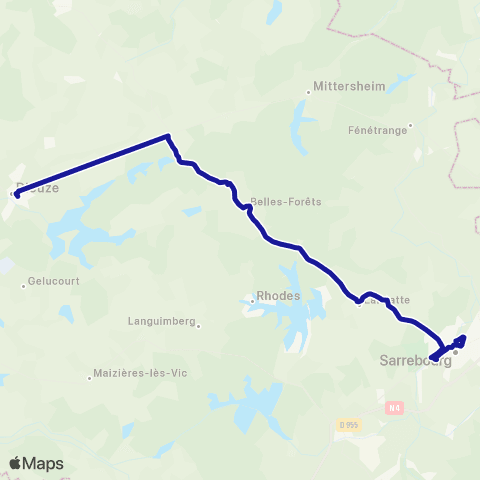 Fluo 57 Dieuze / Sarrebourg map