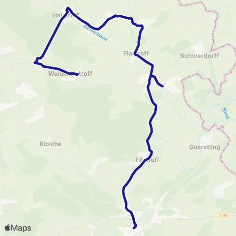 Fluo 57 Waldwisse / Bouzonville map