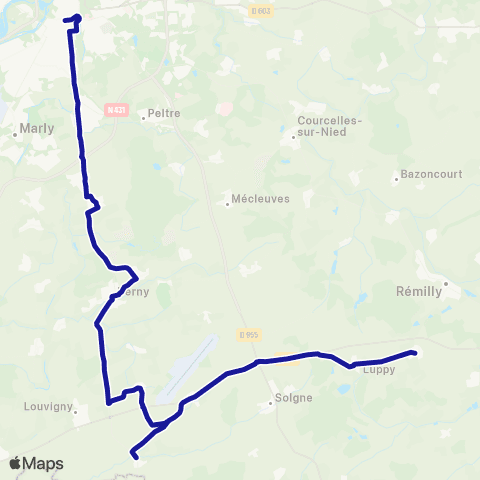 Fluo 57 Bechy / Metz map