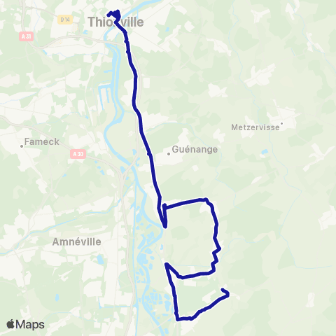 Fluo 57 Flevy / Thionville map