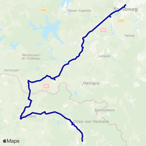 Fluo 57 Blamont / Sarrebourg map