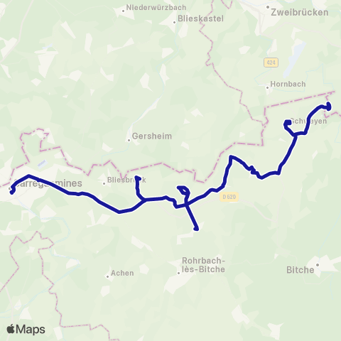 Fluo 57 Walschbronn / Sarreguemines map