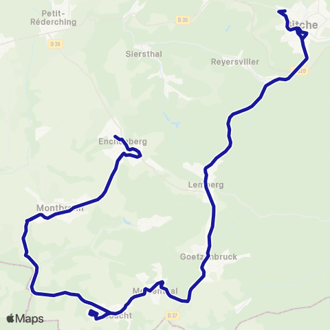 Fluo 57 Enchenberg / Bitche map