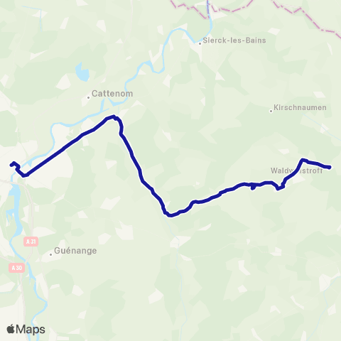 Fluo 57 Waldweistroff / Thionville map