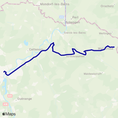 Fluo 57 Waldwisse / Thionville map