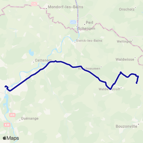 Fluo 57 Flastroff / Thionville map