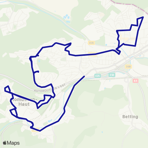 Fluo 57 Hombourg-Haut / Freyming-Merlebach map
