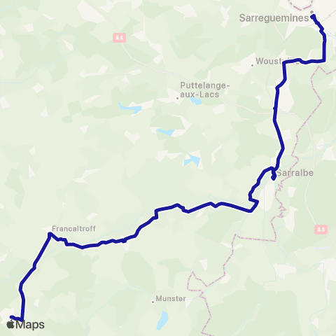 Fluo 57 Benestroff / Sarreguemines map