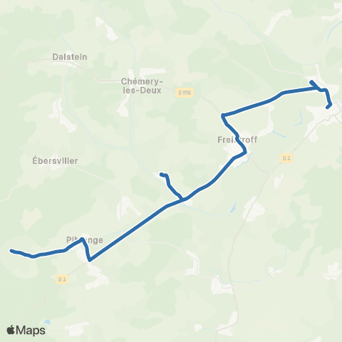 Fluo 57 Piblange / Bouzonville map