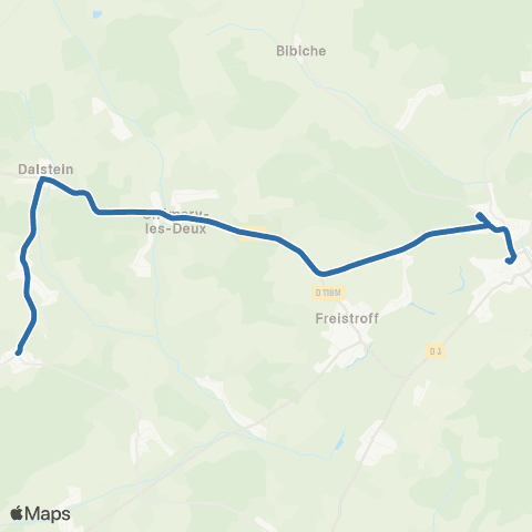 Fluo 57 Ebersviller / Bouzonville map