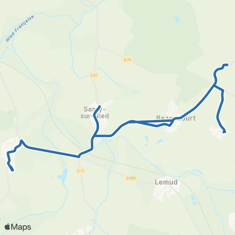 Fluo 57 Bazoncourt / Sorbey map