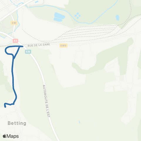 Fluo 57 Betting / Bening-les-St-Avold map