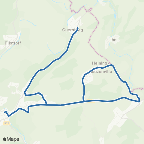 Fluo 57 Guerstling / Bouzonville map