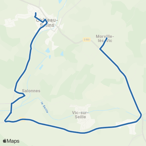 Fluo 57 Morville-les-Vic / Château-Salins map