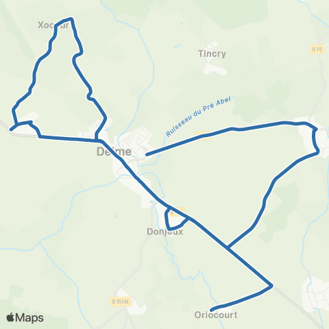 Fluo 57 Oriocourt / Delme map