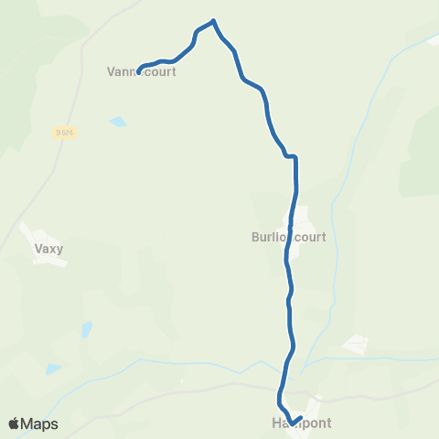 Fluo 57 Vannecourt / Hampont map