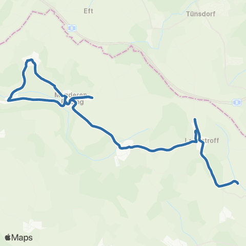 Fluo 57 Launstroff / Manderen-Ritzing map