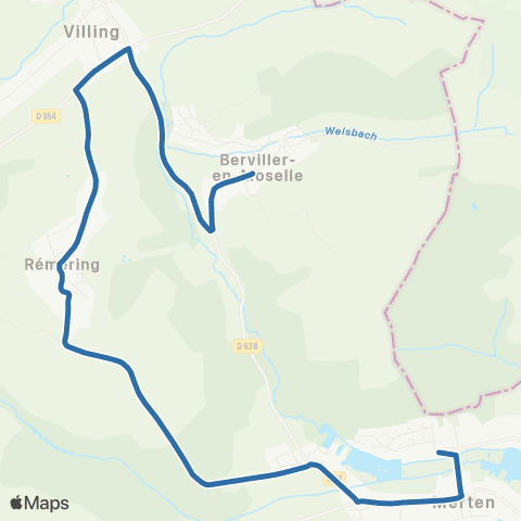 Fluo 57 Berviller-en-Moselle / Merten map